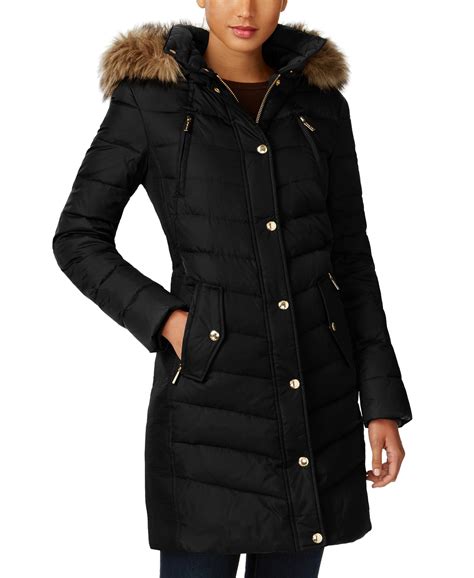 michael kors black puffer jacket women's